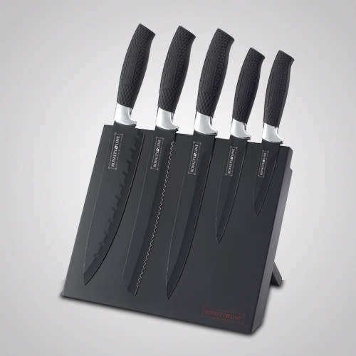 Royalty Line Knife Set with Stand 5 Piece Stainless Steel