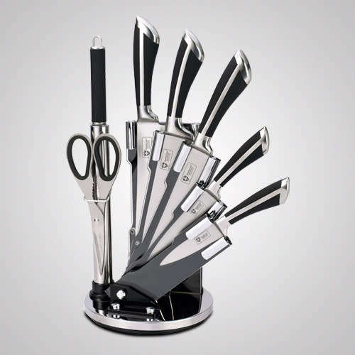 Royalty Line 8 Pcs Stainless Steel Knife Set with Rotating Stand RL-KSS700