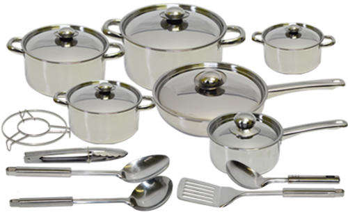 *****NEW ARRIVAL NEW STYLE 18PCS COOKWARE SET*** HEAVY POTS**