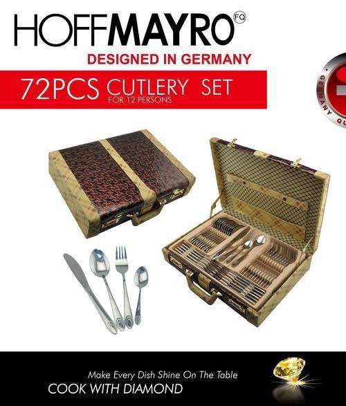******Hoffmayro 18/10 Stainless Steel 72-Piece Cutlery in Briefcase***