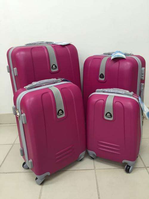 Set of 4 Suitcases Trolley Bag, ABS  Trolley Luggage with Universal Wheels -Black Colour