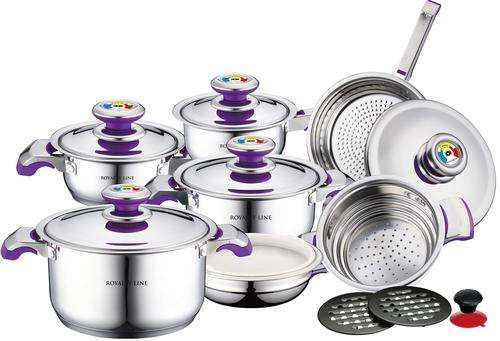 Royalty Line RL-16KP 16-Piece Stainless Steel Cookware Set R8499.99