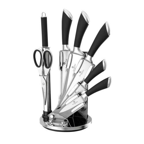 Berlinger Haus 8-Piece knife set with stand, SS, Perfect Kitchen Line BH-ST8B