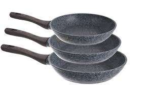 Berlinger Haus 3-Piece Marble Coating Forest Line Fry Pan Set ¿ Smoked Wood ¿ BH-1579