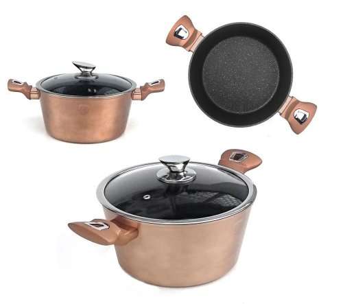 Berlinger Haus 15-Piece Marble Coating Metallic Line Cookware Set ( Copper )