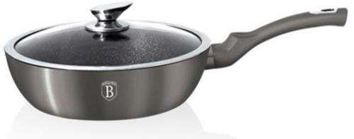 BERLINGER HAUS BH-1237N Deep frypan with lid 24 cm, Carbon Metallic Line