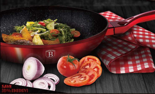 Berlinger Haus 3-Piece Marble Coating Metallic Line Cookware Set ( Burgundy )