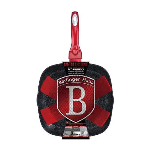 Berling Haus Grill pan 28 cm, Burgundy Metallic Line, BH-1271
