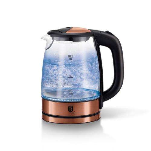 BERLINGER HAUS 2200W ELECTRIC GLASS KETTLE - ROSE GOLD METALLIC