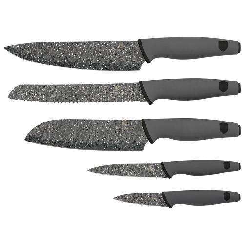 BERLINGER HAUS 5-PIECE MARBLE COATING KNIFE SET - GRANIT DIAMOND LINE
