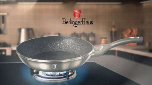 BERLINGER HAUS 30CM MARBLE COATING FRY PAN CARBON METALLIC BH-1232