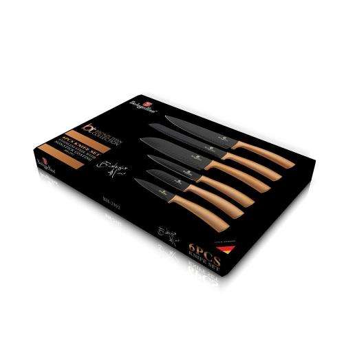 BERLINGER HAUS 6-PIECE MARBLE COATING KNIFE SET,BH-2392