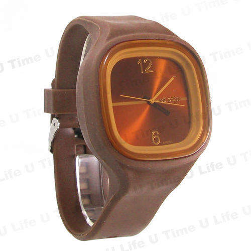 Jelly Silicone Watch Cool Unisex Fashion Brown