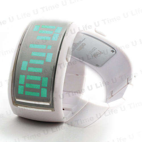 DIGITAL LED WATCH VERY UNIQUE STYLE WHITE COLOUR