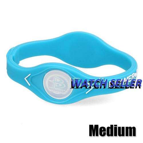 POWER BALANCE BRACELET MEDIUM LIGHT BLUE