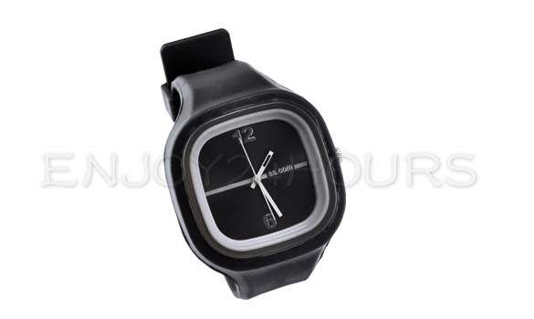 silicone sport  Wrist quartz Watch Fashion Unisex BLACK