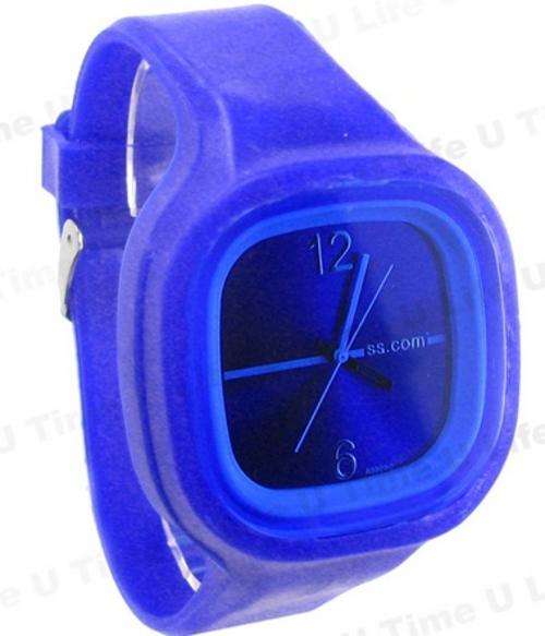 silicone sport  Wrist quartz Watch Fashion Unisex DARK BLUE