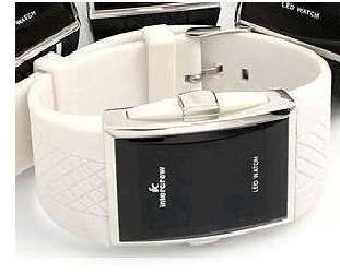 Newest WHITE LED luxury Date digital watch Mens Sports red Led watch