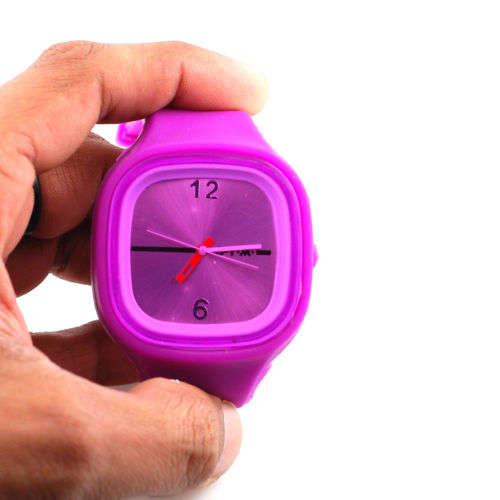 silicone sport  Wrist quartz Watch Fashion Unisex PURPLE