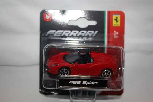Bburago 1:64 Scale Ferrari 458 Spider Race & Play Die Cast Model