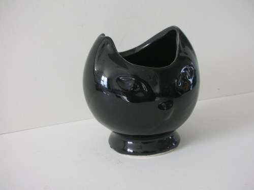 Rare BEP/Lucia Ware Black Cat Sugar Bowl/Vase