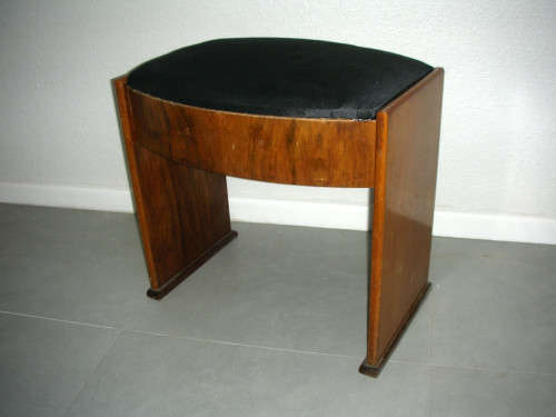 Art Deco Walnut Veneer Piano Stool