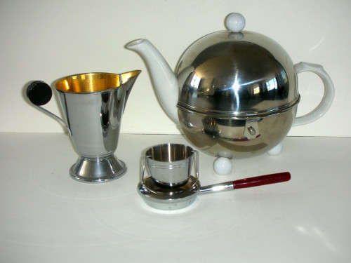 Bauhaus/Art Deco Chrome Tea Set