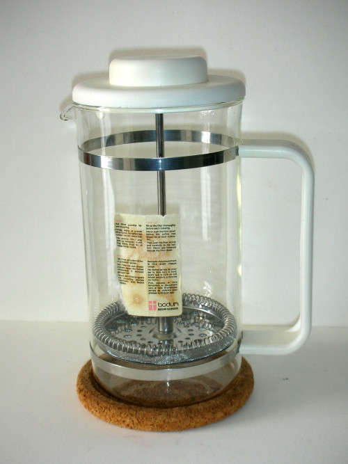 Vintage Bodum Denmark French Press LARGE + FREE DANISH MODERN TEA LIGHT WARMER