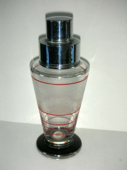 Outstanding Art Deco Glass Cocktail Shaker