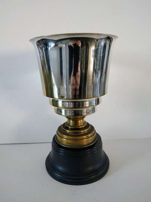 Large Art Deco Silver Plated Trophy 26 Cm