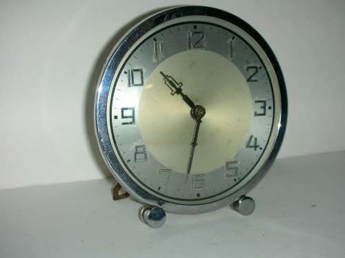 Art Deco Chrome Table Clock
