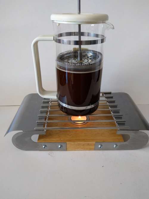 Vintage Bodum Denmark French Press LARGE + FREE DANISH MODERN TEA LIGHT WARMER