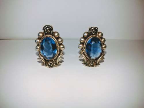 Vintage Peruzzi Florence Italy 800 Silver Earrings