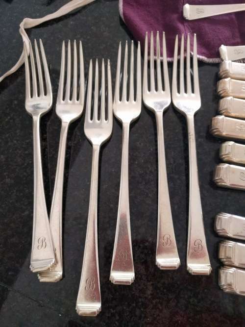 Art Deco Mappin & Webb Silver Plated 'Tudor' Cutlery