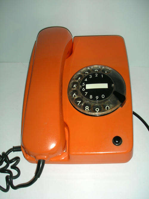 1970's Orange Siemens Telephone with Interesting Provenance