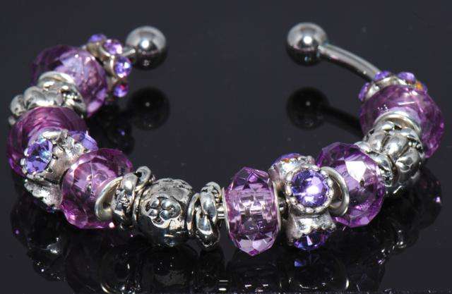 Beautiful Lilac Pandora Style Bracelet