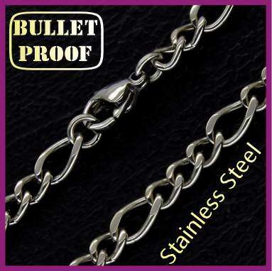 Stainless Steel Figaro 5mm 60cm Chain (great for gents)