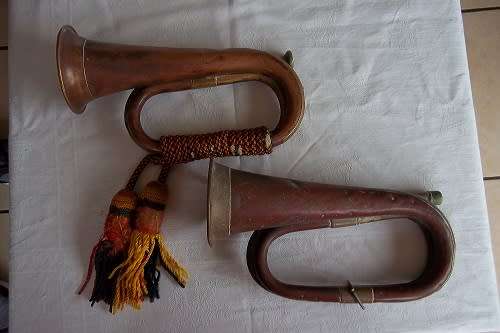 2 Vintage bugles for 1 bid