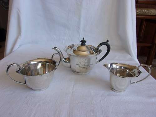 Lovely antique art nouveau Sterling silver tea set