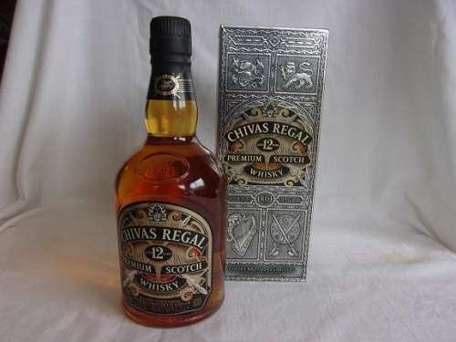 Bottle of Chivas Regal 750ml 12 year whisky in box - full/sealed/box
