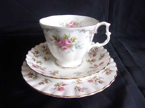 Lovely mixed Royal Albert tea trio