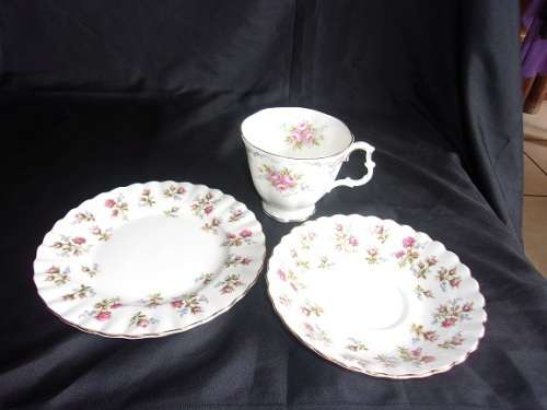Lovely mixed Royal Albert tea trio