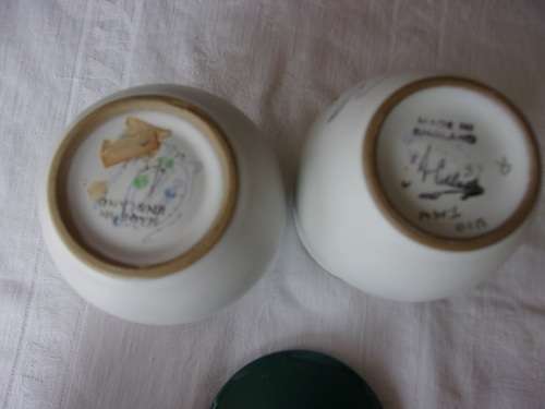 Vintage 31 piece Denby "Greenwheat" ceramic hors d'oeuvre set - designed by Albert Colledge