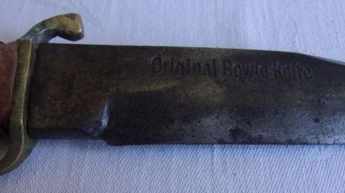 Antique Solingen Original Bowie knife in leather sheath