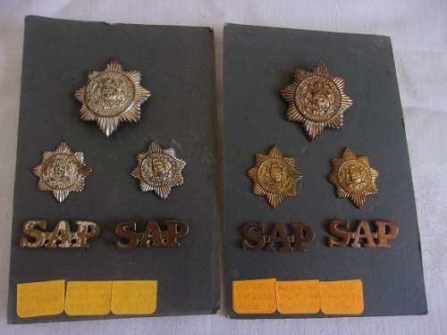 2 Sets of vintage SAP badges - 1960s