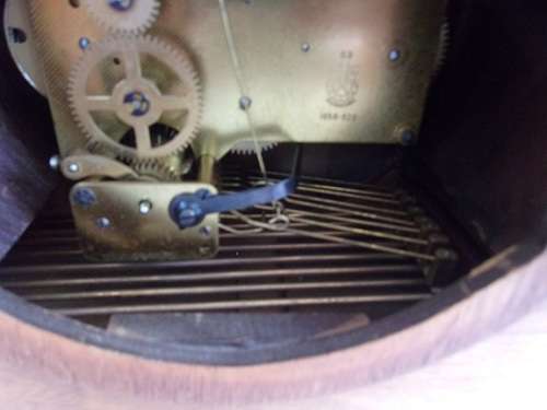 Vintage German Hermle art deco mantel clock - working