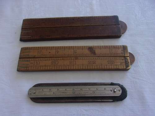 3 Vintage folding carpenters rulers for 1 bid