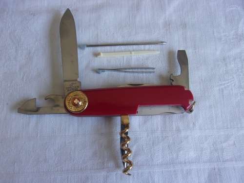 Limited edition Michel Jordi Victorinox Officier Suisse Ethno Knife & leather pouch