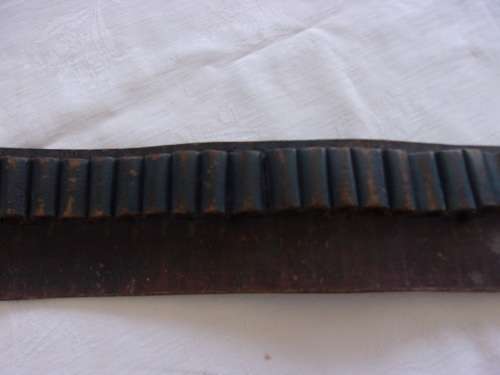 Antique hand stitched leather ammunition bandolier