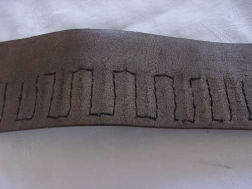 Antique hand stitched leather ammunition bandolier